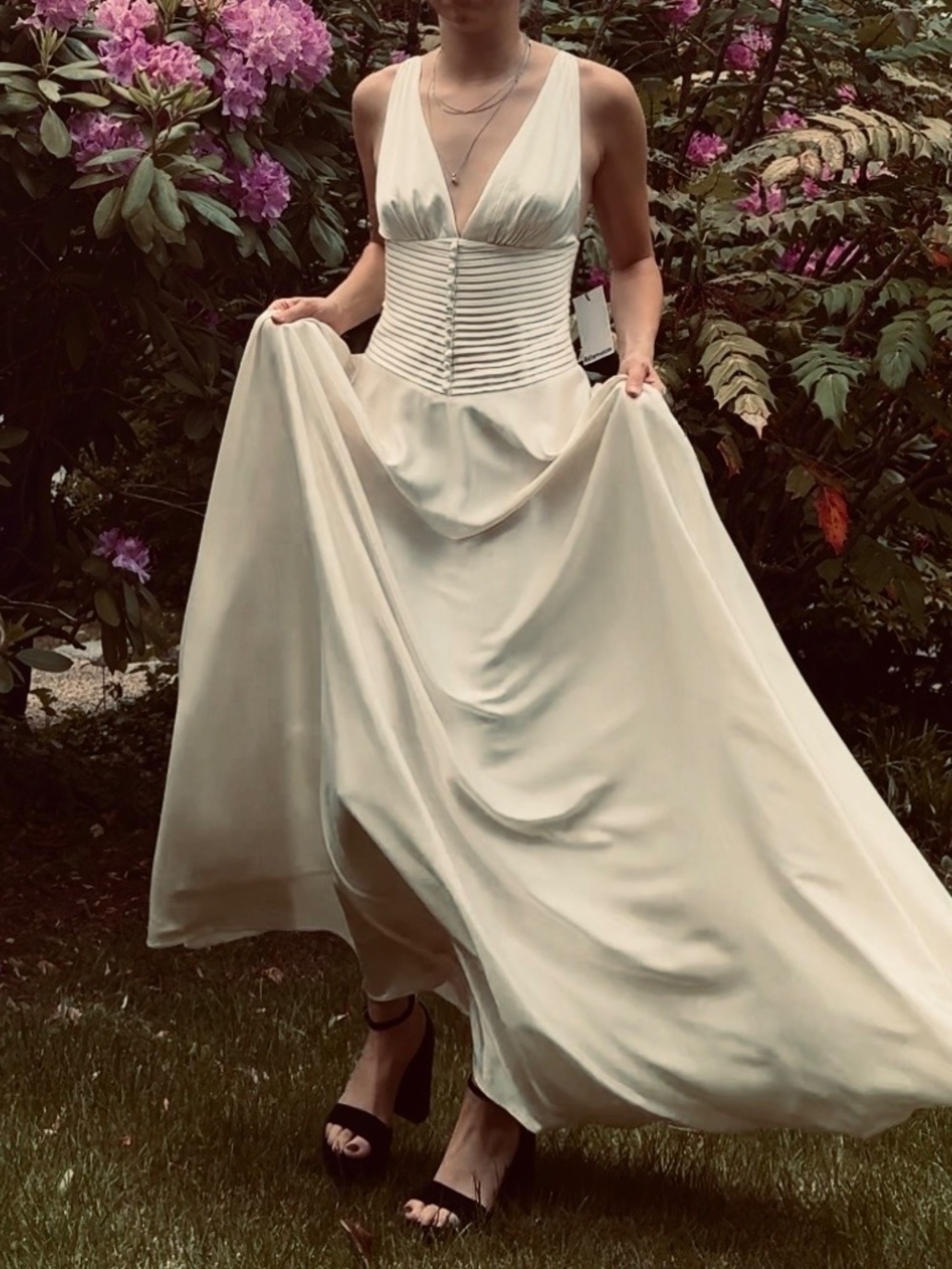 Reformation Arianwen Satin Gown Wedding Dress Fior Di Latte 6 - brand new w tags - Picture 6 of 16